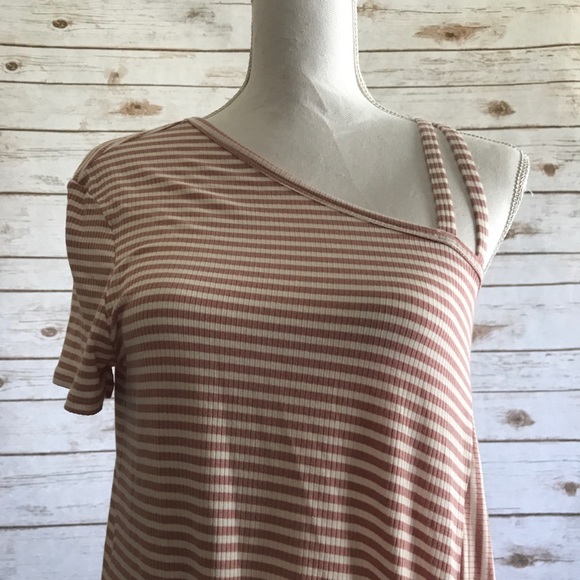 Tops - * Cute one shoulder striped top. Size S. NWOT.